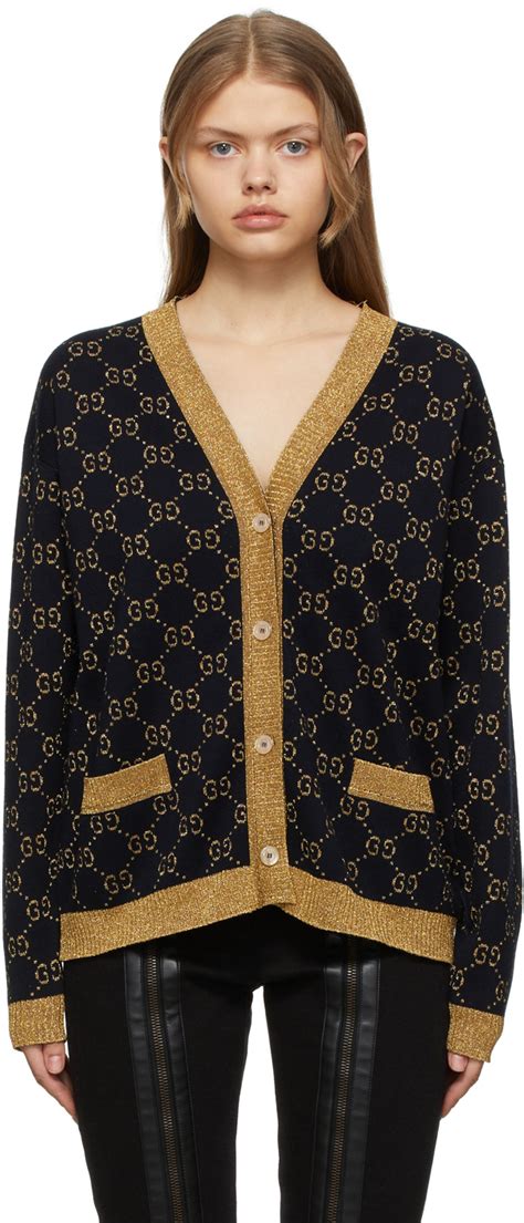 gucci navy cardigan|Gucci cardigan for women.